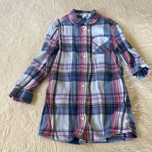 Cute plaid shirt dress